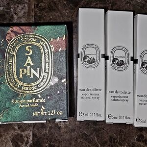 Diptyque Sapin Candle and Philosykos Eau de Toilette Trio